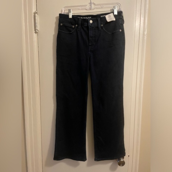 J Crew Slim Demi Boot New With Tag Dark Wash Jeans Size 29 Petite - Picture 1 of 15